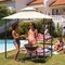 Multi-functional Outdoor Double-Tiered Grill Gazebo Canopy with 2 Side Shelves and 7 Hooks